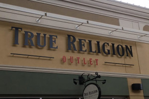 True Religion Externally Illuminated Letters