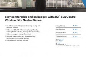 3M Neutral window Film specifications