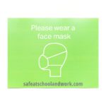 Green general rules wall graphics face mask