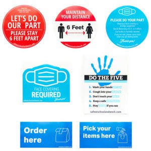 COVID safety signs - Kiosk Package