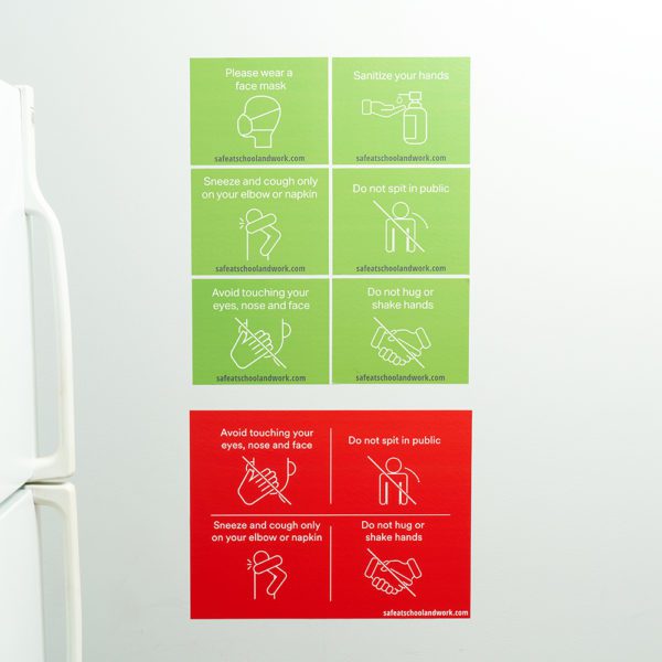 Green and Red General Rules Wall Graphic