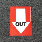 Red Out Arrow for Floor