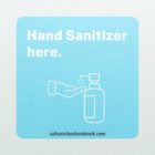 Hand Sanitizer Here Wall Graphic