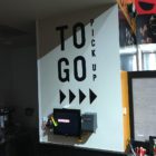 NGS graphics installed at a restaurant for to-go orders pickup location.