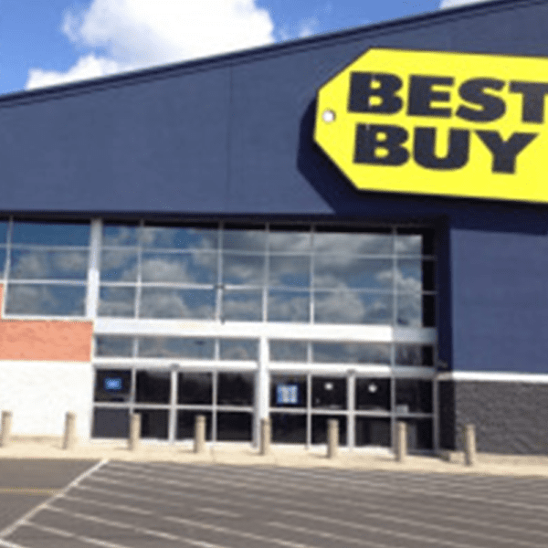 Best Buy storefront with OptiTune window film installed.