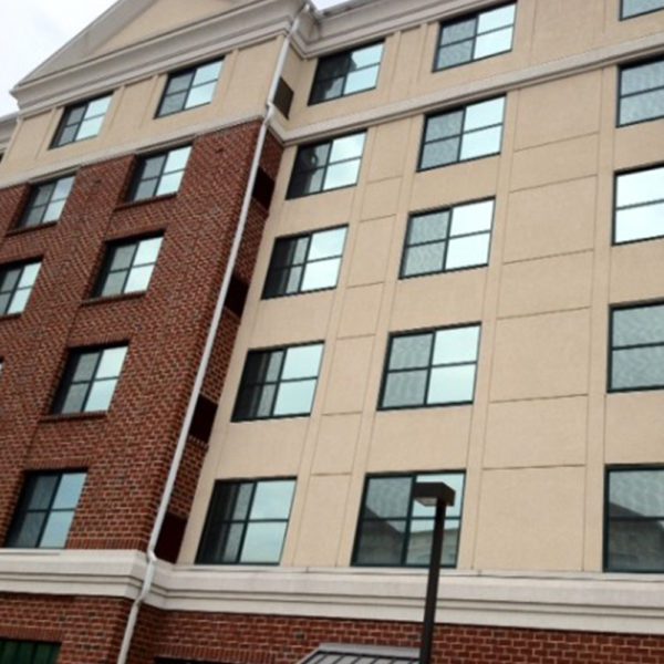 Homewood Suites with 3M solar film installed by NGS.