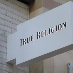ILLUMINATED BLADE SIGN True Religion