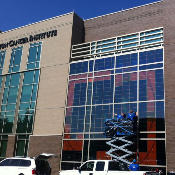 Exterior Spectrally Select solar film on Norton Cancer Institute